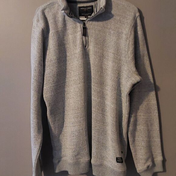 Nickel and Iron Men's size XL Grey 1/4 zip Long Sleeve Pullover Sweater - Picture 3 of 8